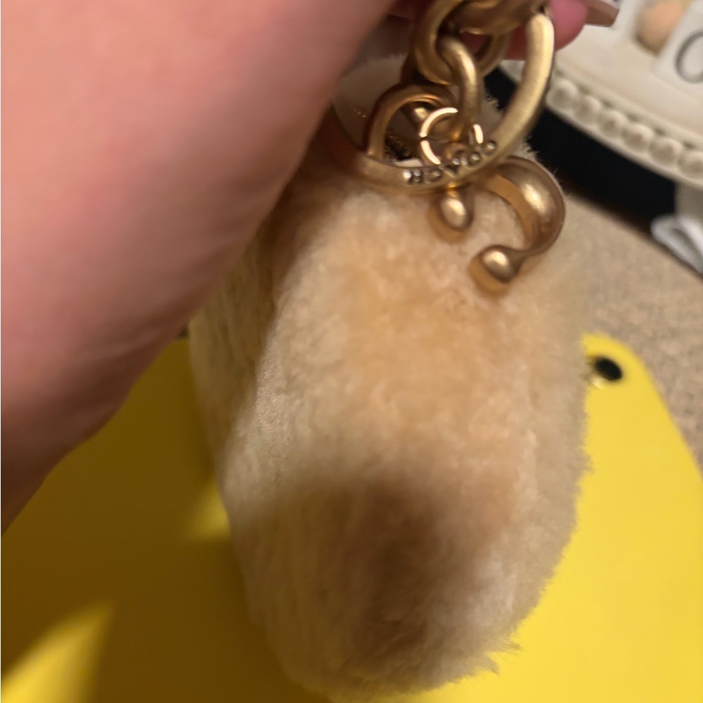COACH Shearling Coin Bag Charm - Picture 9 of 9
